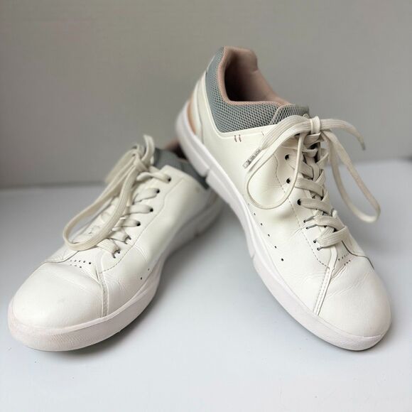 On Running Shoes - On Cloud THE ROGER Advantage Sneakers White Rose 8.5